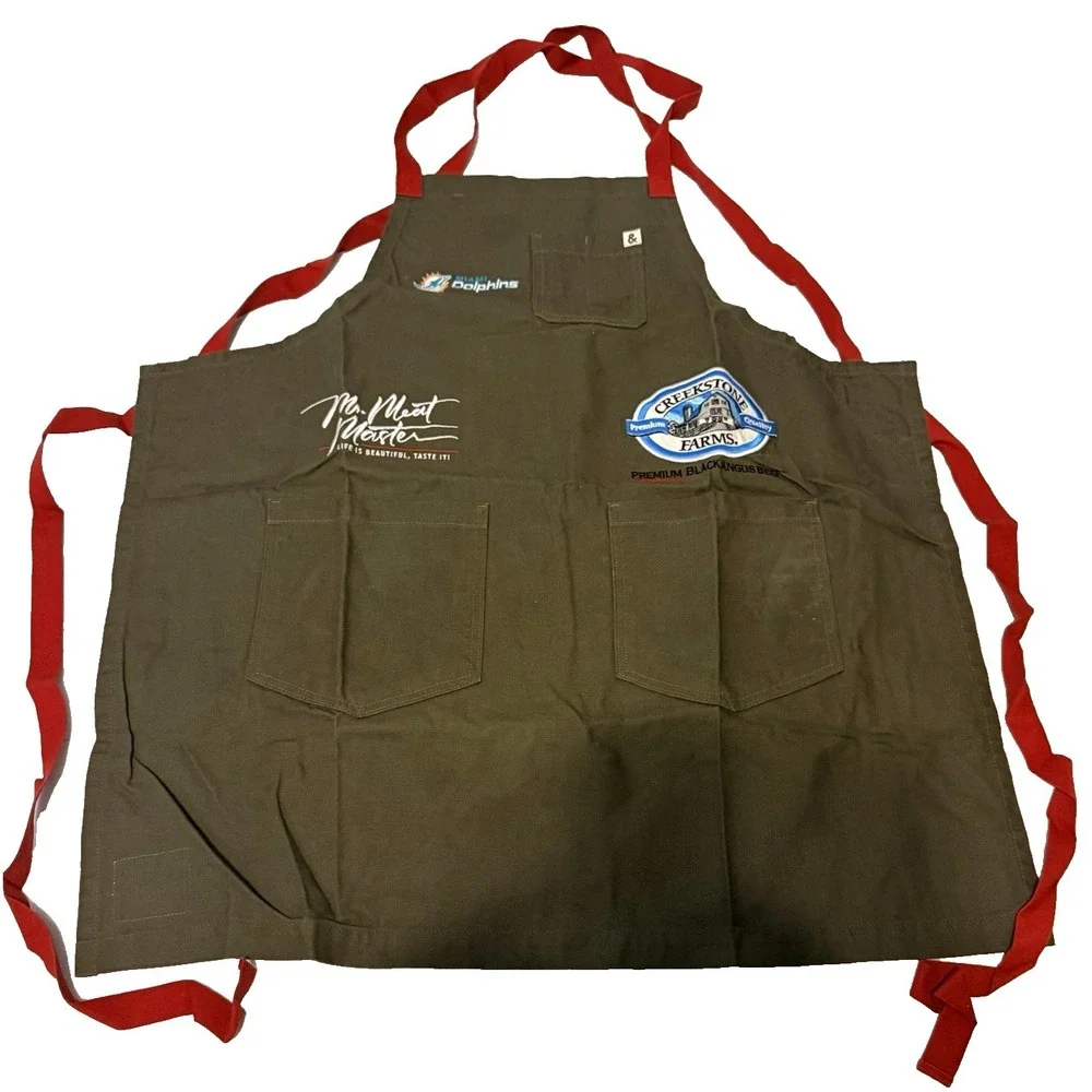 Hedley & Bennett Cross back Chef's Apron Professional Apron - Green/Red